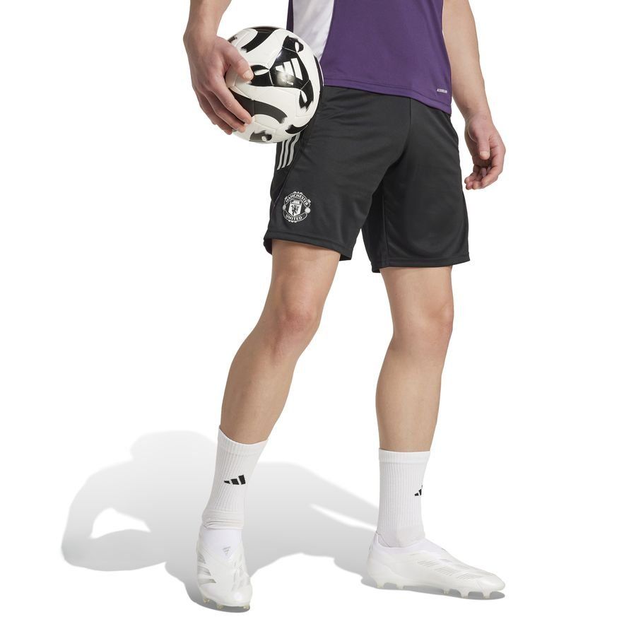 Manchester United Training Shorts Tiro 25 - Black/Aurora Plum - Men's-SoccerKits Hub | Buy Soccer Jerseys Online